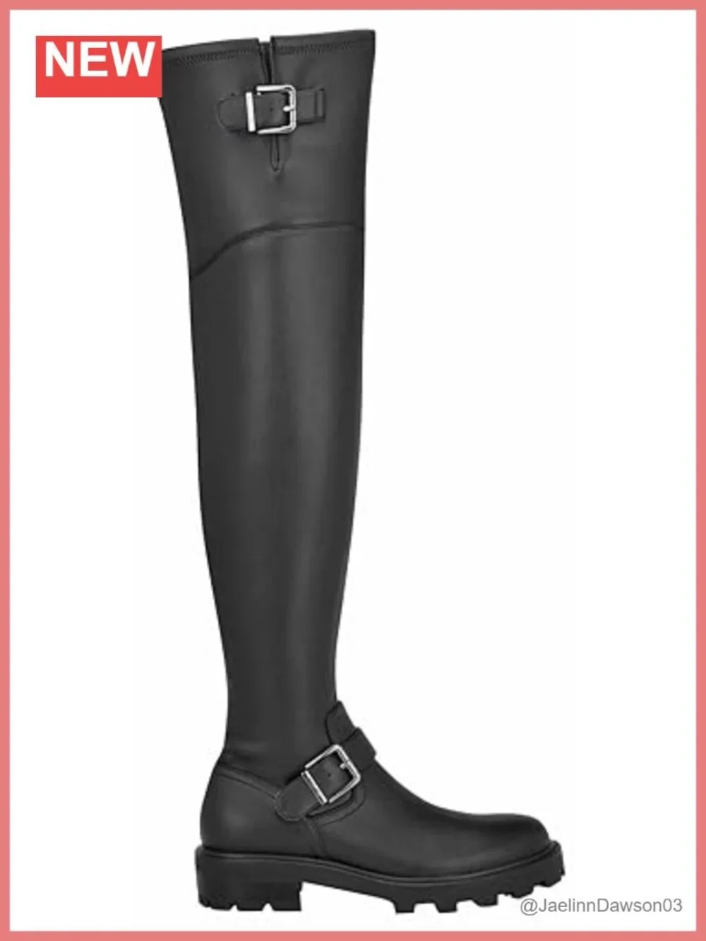 Nine West Women's Nans Over the Knee Boots Faux Leather Block Heel Zip